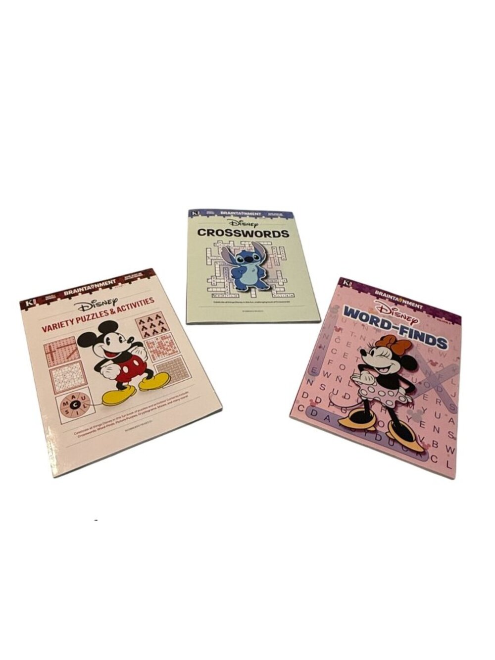 Disney Puzzle Activity Books 3 Pack Crossword Word Search Kids New